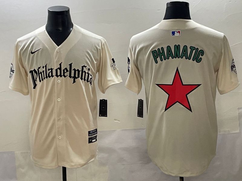 Men 2025 Philadelphia Phillies Blank Cream Five generations Joint Name Nike MLB Jersey style 1->philadelphia phillies->MLB Jersey